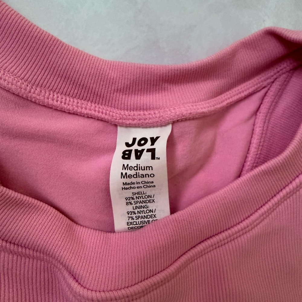 JoyLab Vibrant Pink Sleeveless Crop Top - Picture 2 of 3